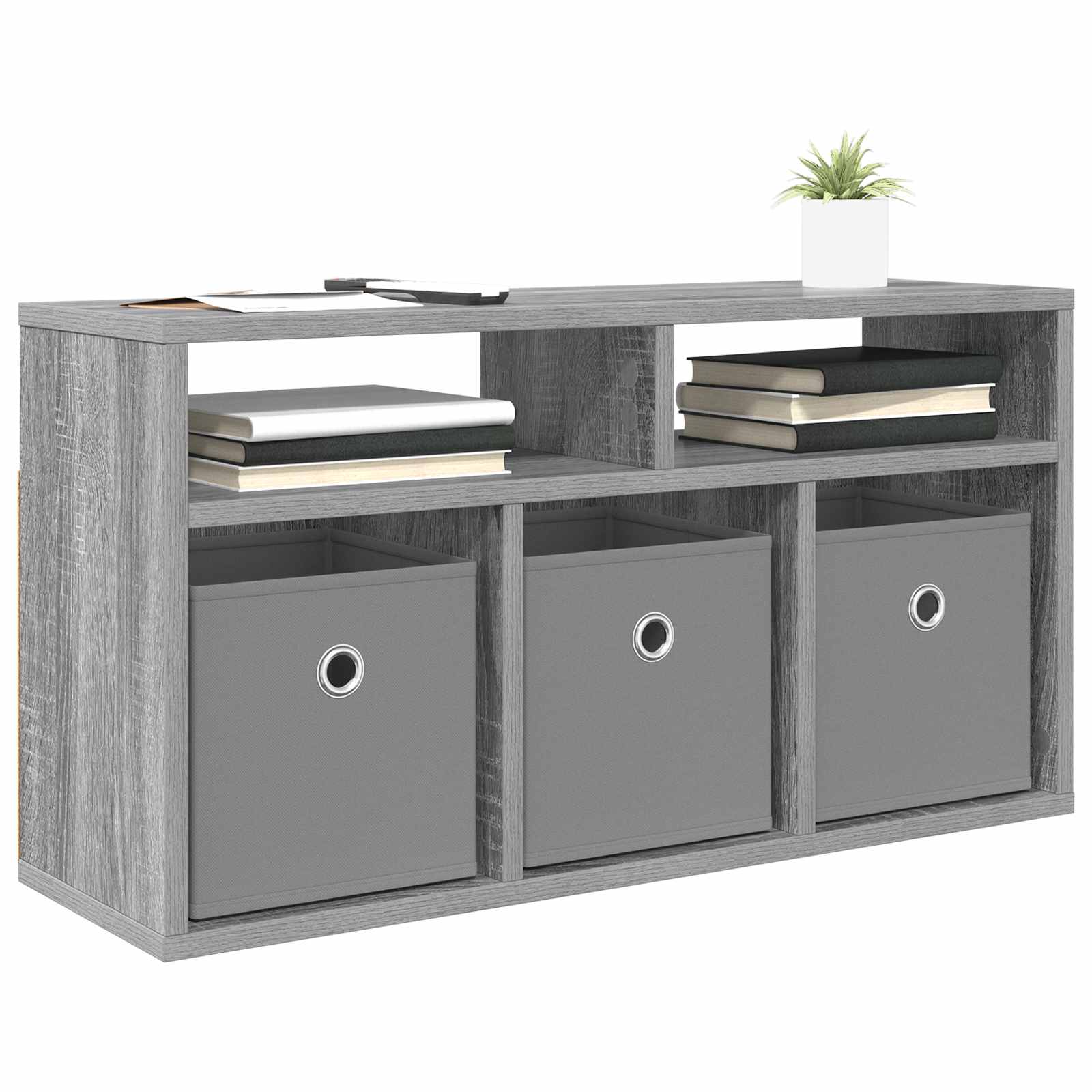Lowboard mit Schubladen Graues Sonoma 72 x 22,5 x 38 cm