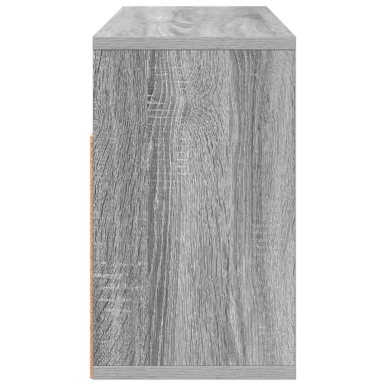 Lowboard mit Schubladen Graues Sonoma 72 x 22,5 x 38 cm