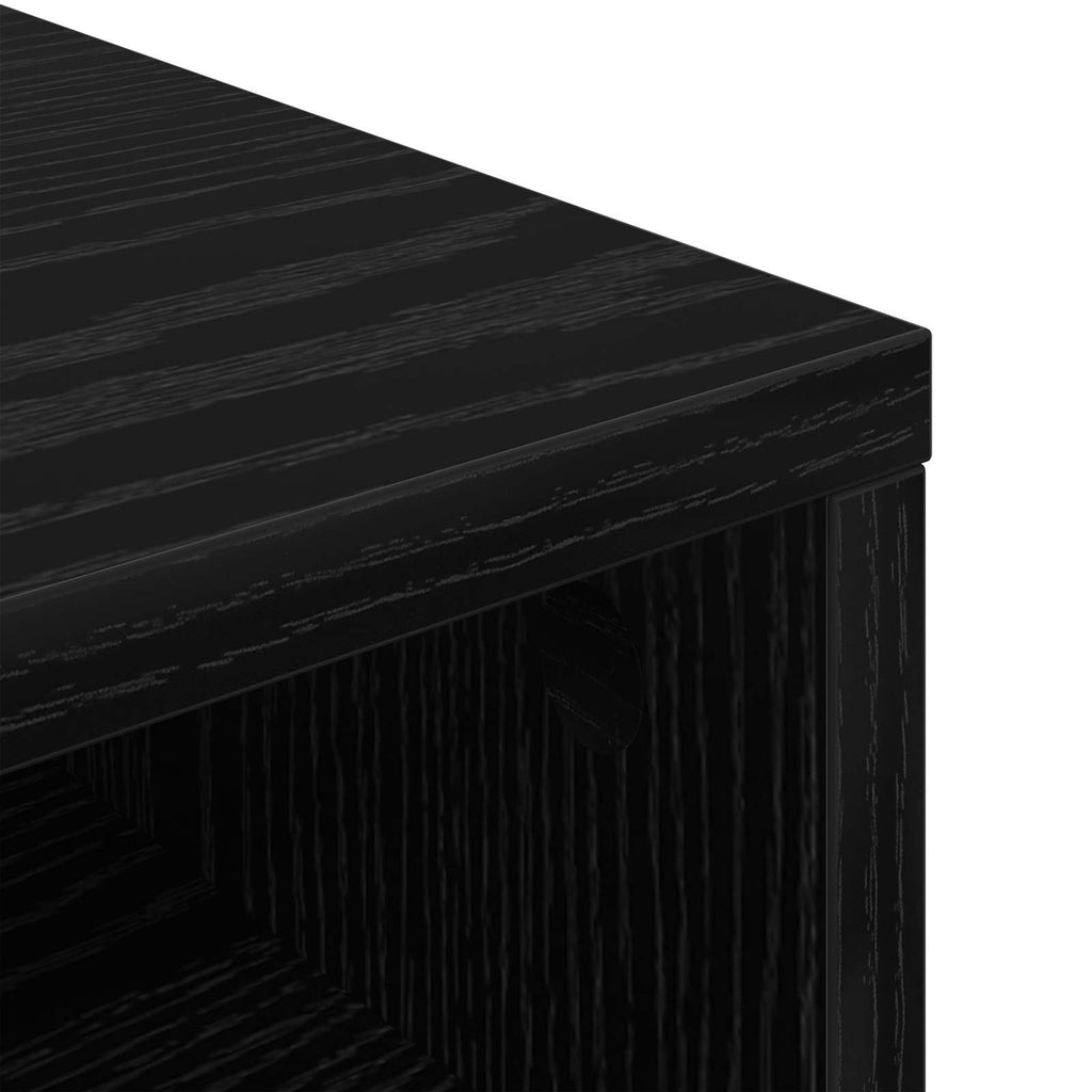 Lowboard mit Schubladen Schwarz Eichen-Optik 87 x 27,5 x 43 cm