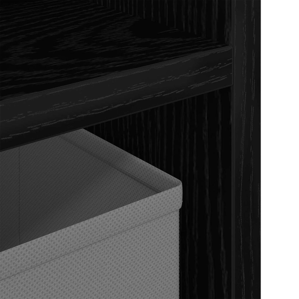 Lowboard mit Schubladen Schwarz Eichen-Optik 87 x 27,5 x 43 cm