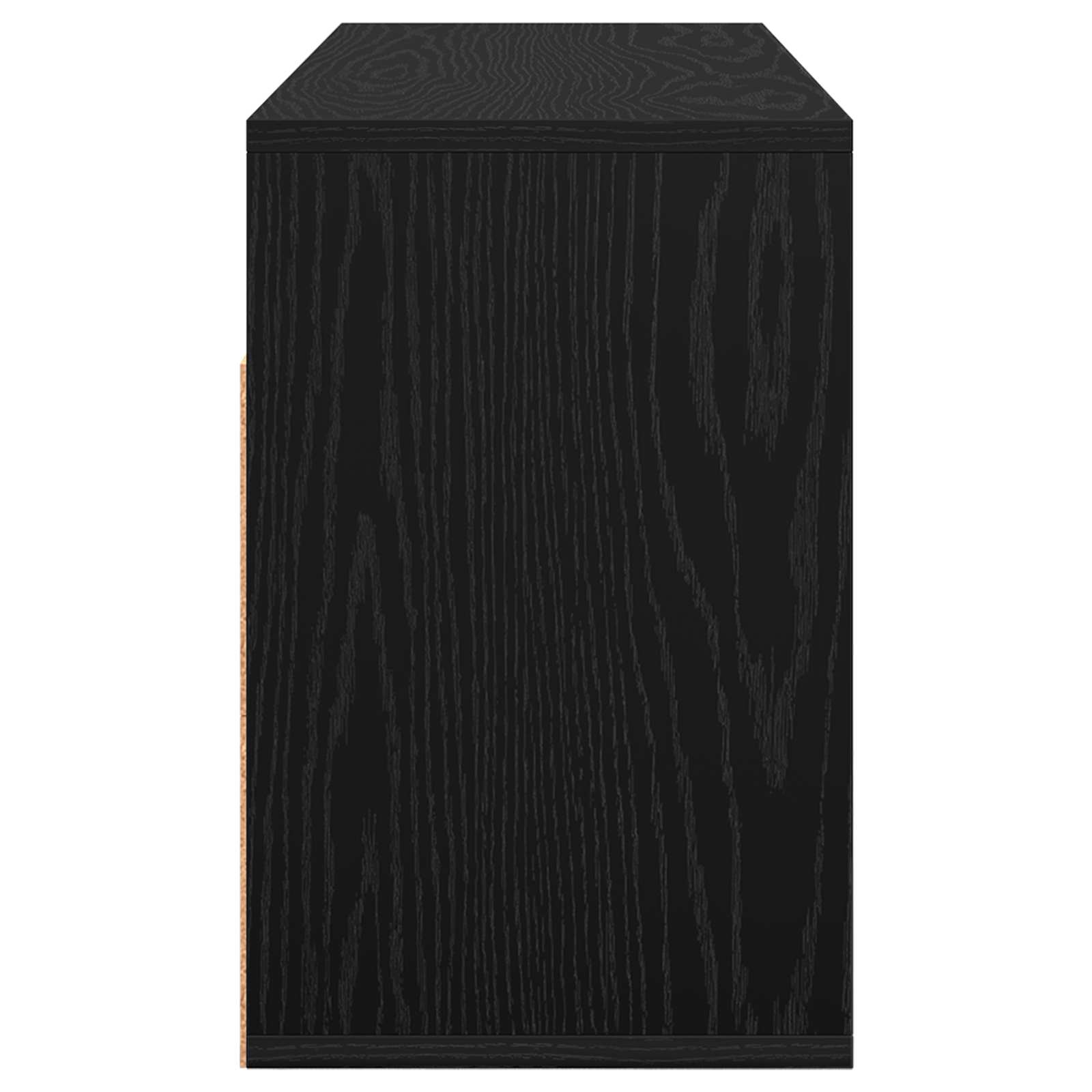 Lowboard mit Schubladen Schwarz Eichen-Optik 87 x 27,5 x 43 cm