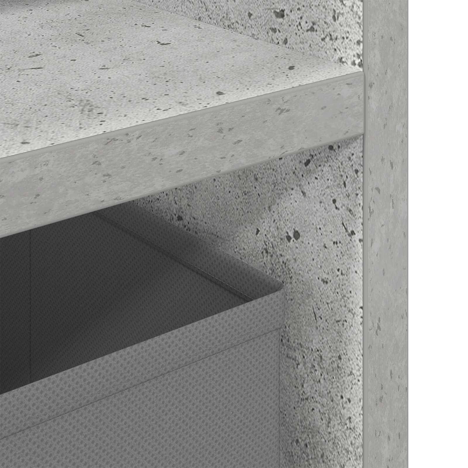 Lowboard mit Schubladen Beton Grau 87 x 27,5 x 43 cm