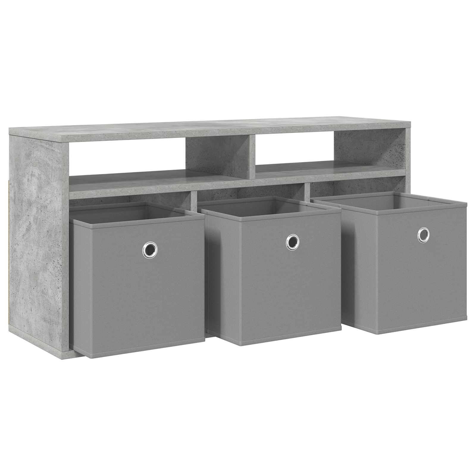 Lowboard mit Schubladen Beton Grau 87 x 27,5 x 43 cm