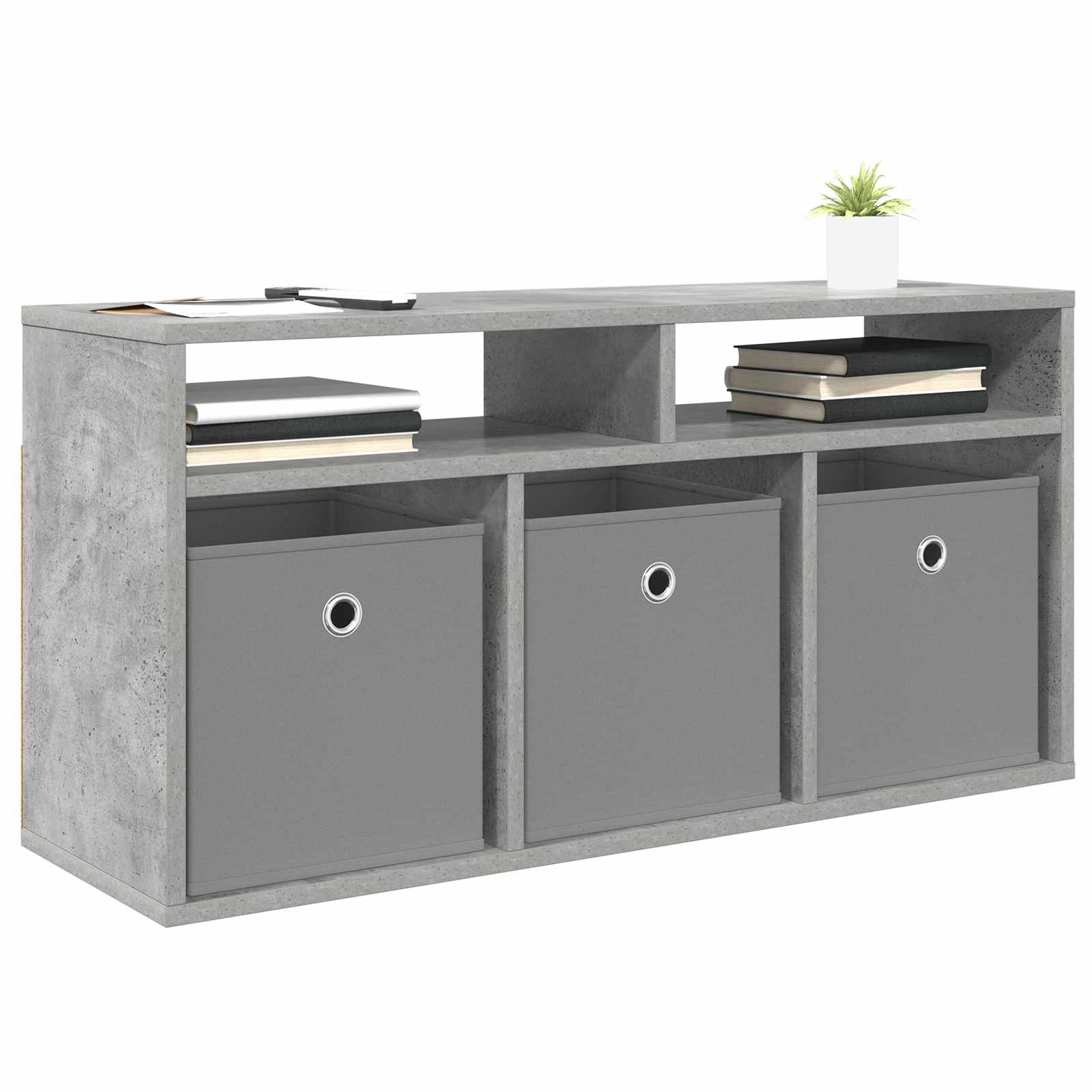 Lowboard mit Schubladen Beton Grau 87 x 27,5 x 43 cm