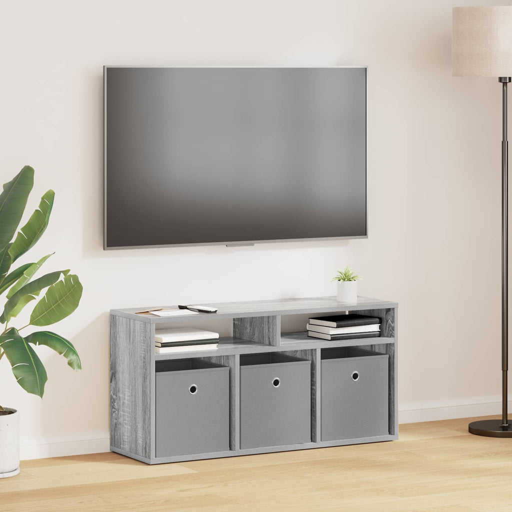 Lowboard mit Schubladen Graues Sonoma 87 x 27,5 x 43 cm