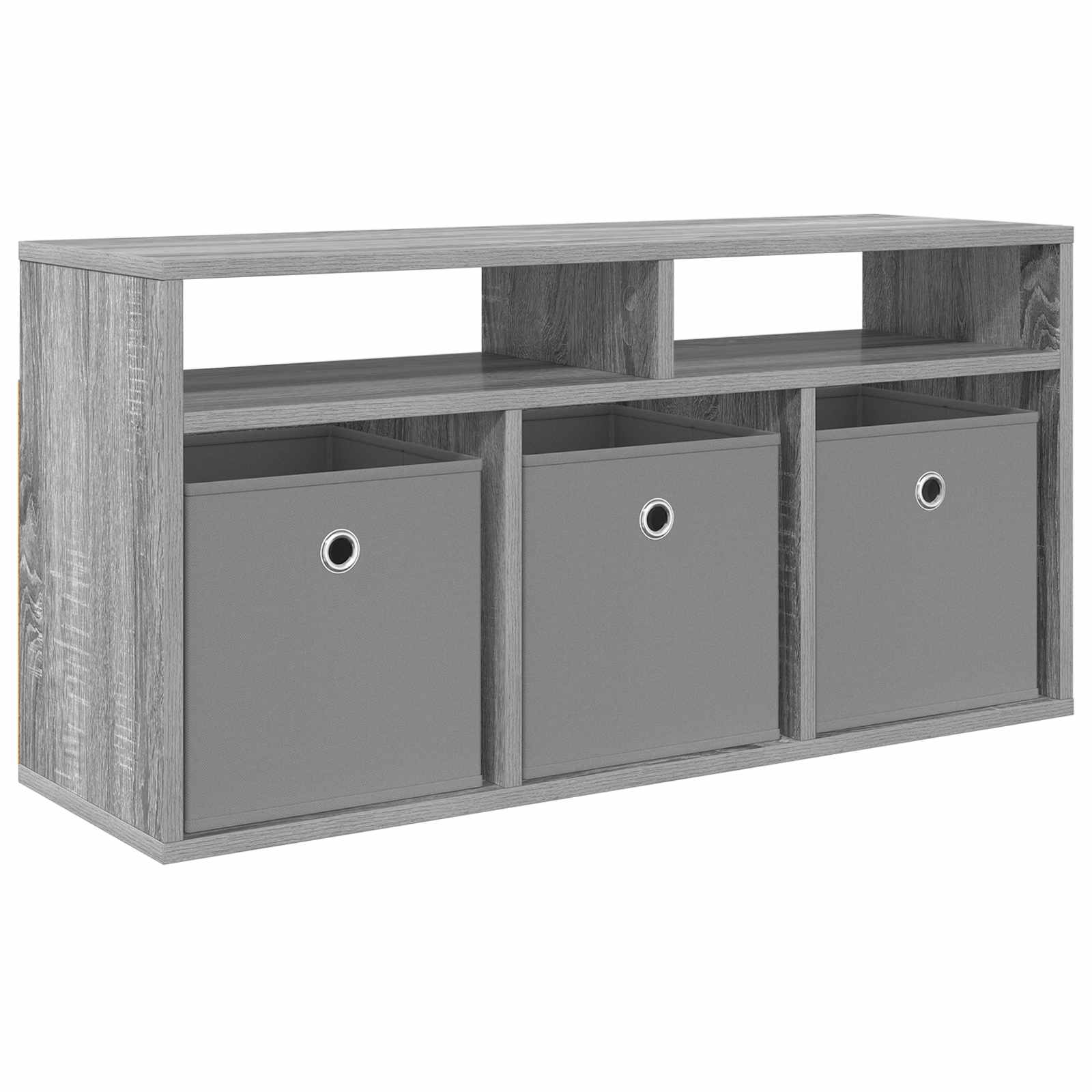 Lowboard mit Schubladen Graues Sonoma 87 x 27,5 x 43 cm