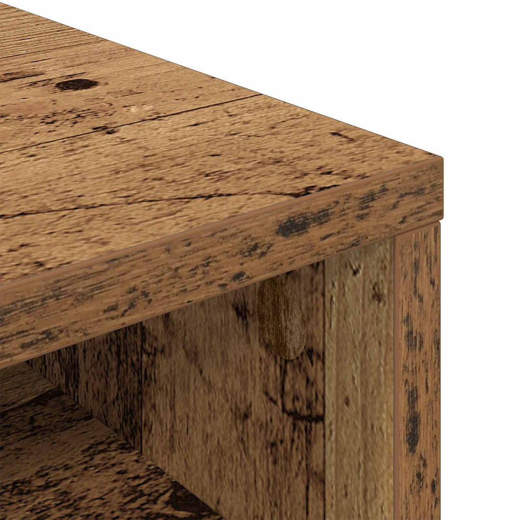 Lowboard mit Schubladen Altholz 87 x 27,5 x 43 cm