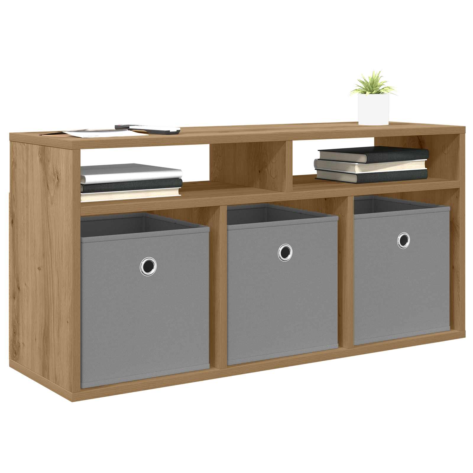 Lowboard mit Schubladen Artisan-Eiche 87 x 27,5 x 43 cm