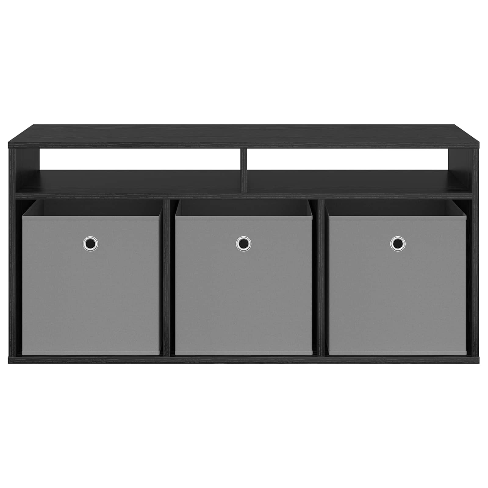 Lowboard mit Schubladen Schwarz Eichen-Optik 102 x 32 x 48,5 cm