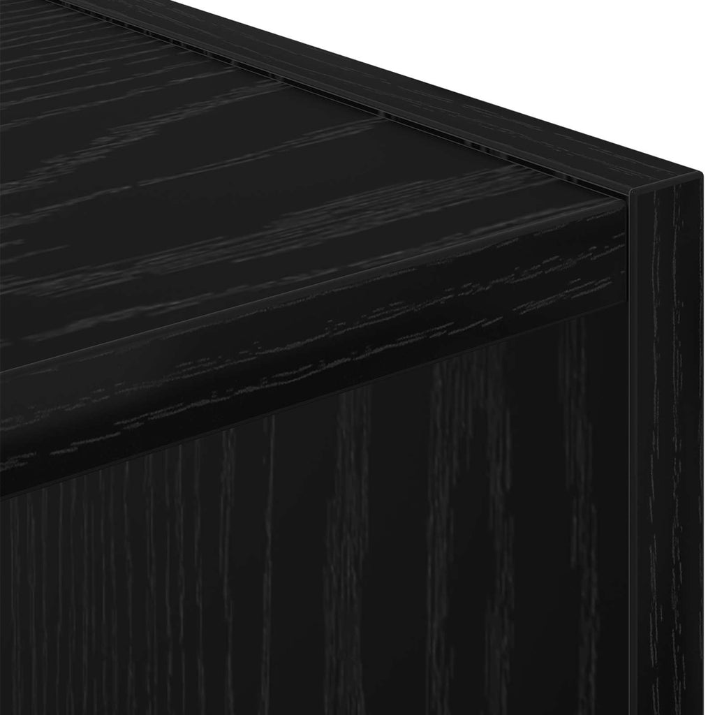 Nachttisch Schwarz Eichen-Optik 25,5 x 22 x 49,5 cm