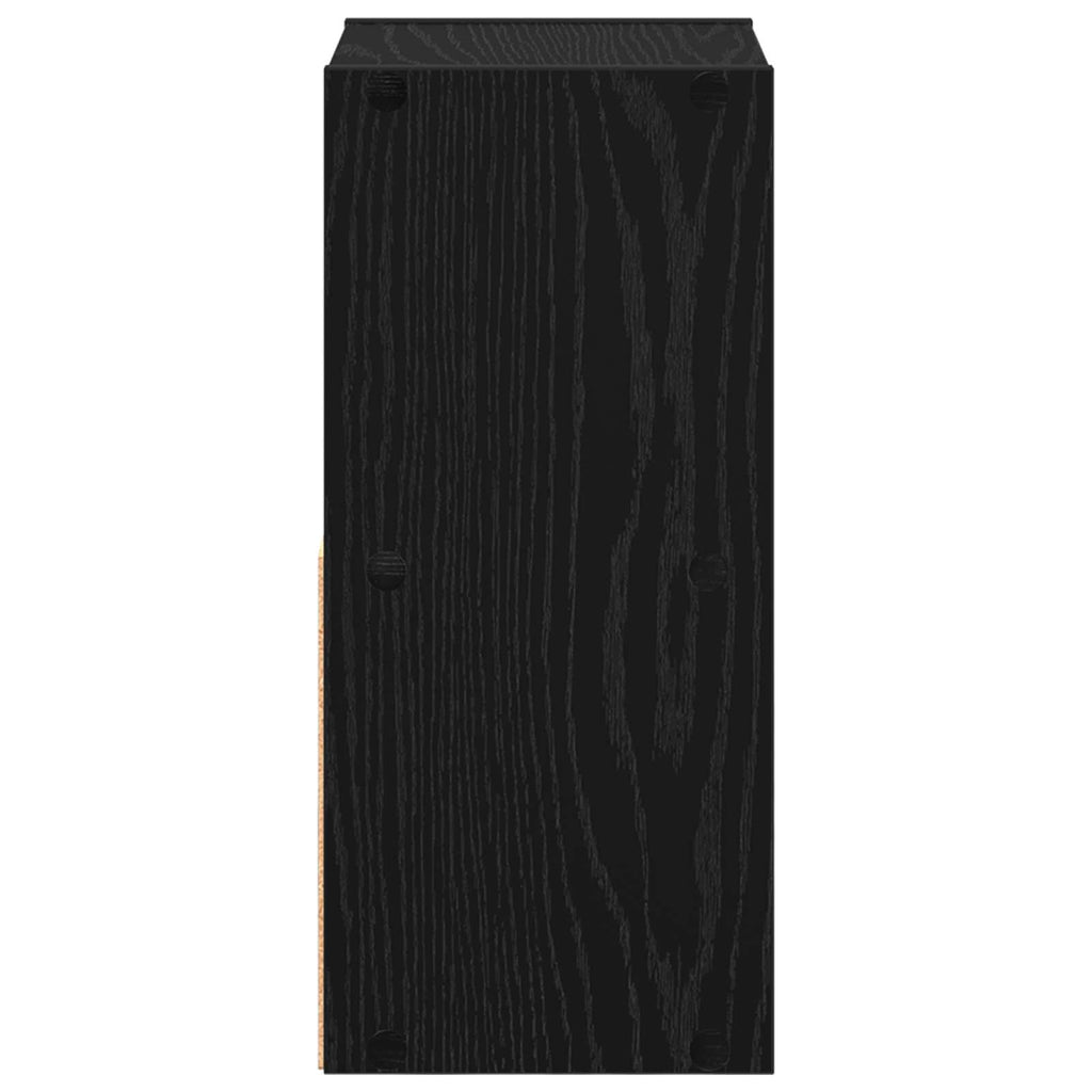 Nachttisch Schwarz Eichen-Optik 25,5 x 22 x 49,5 cm