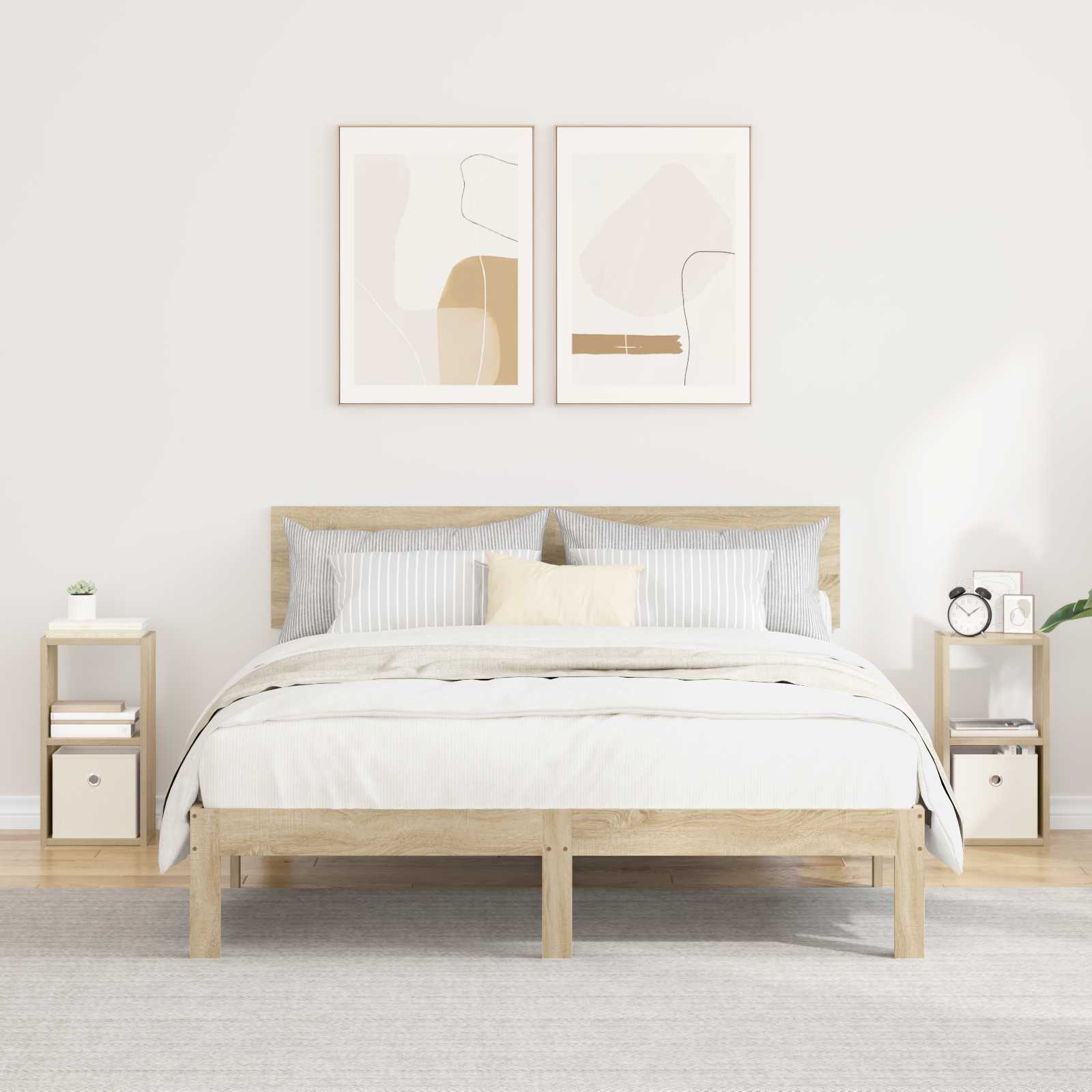 Nachttisch 2 pcs Sonoma-Eiche 25,5 x 22 x 49,5 cm Holzwerkstoff