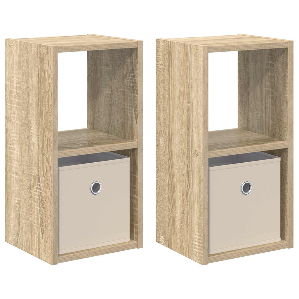 Nachttisch 2 pcs Sonoma-Eiche 25,5 x 22 x 49,5 cm Holzwerkstoff