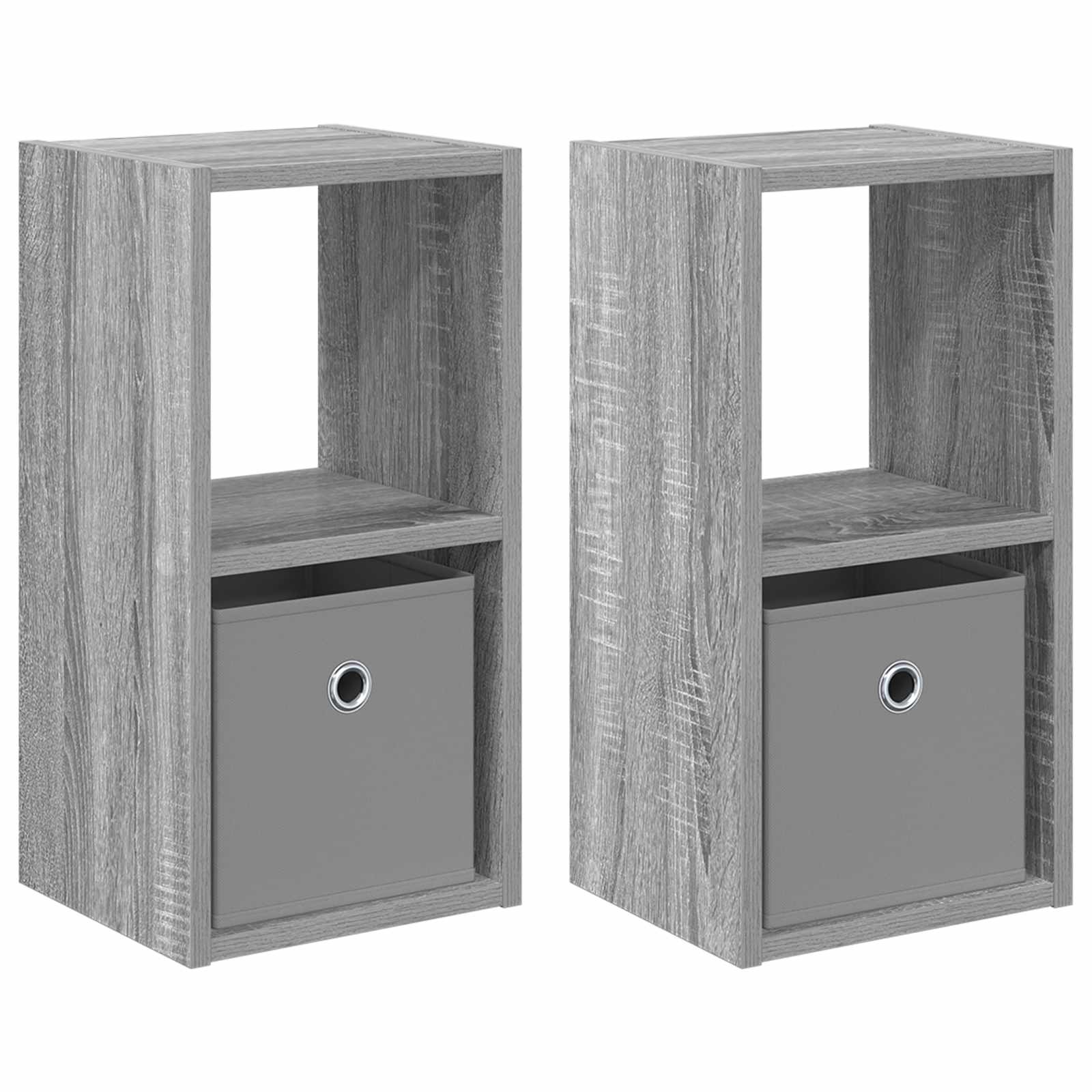 Nachttisch 2 pcs Graues Sonoma 25,5 x 22 x 49,5 cm