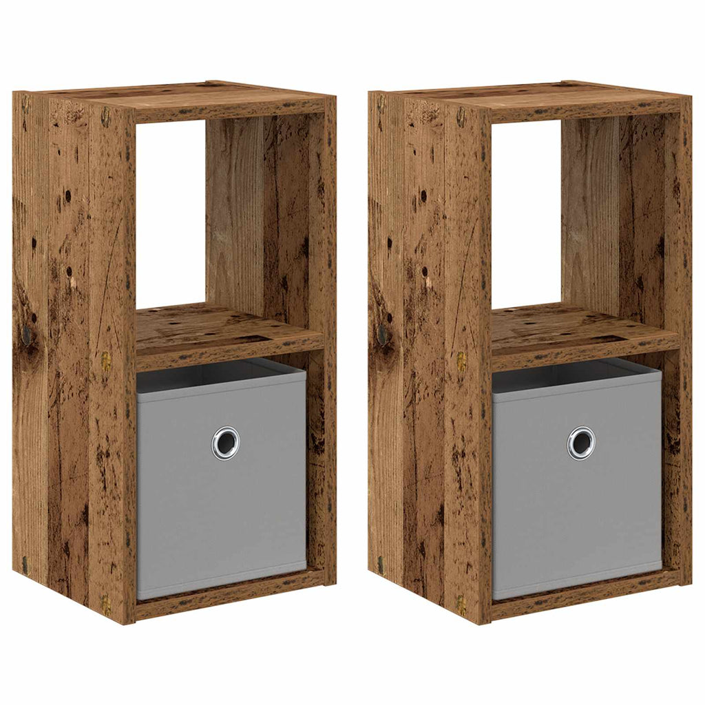 Nachttisch 2 pcs Altholz 25,5 x 22 x 49,5 cm Holzwerkstoff