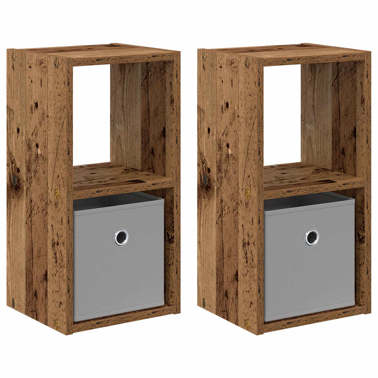 Nachttisch 2 pcs Altholz 25,5 x 22 x 49,5 cm Holzwerkstoff