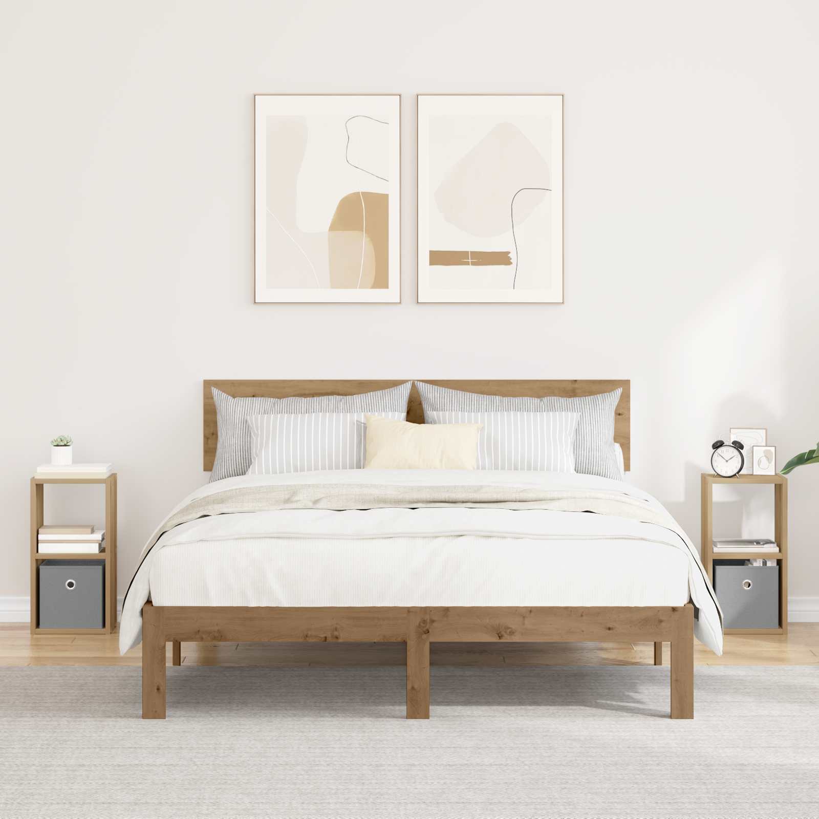 Nachttisch 2 pcs Artisan-Eiche 25,5 x 22 x 49,5 cm