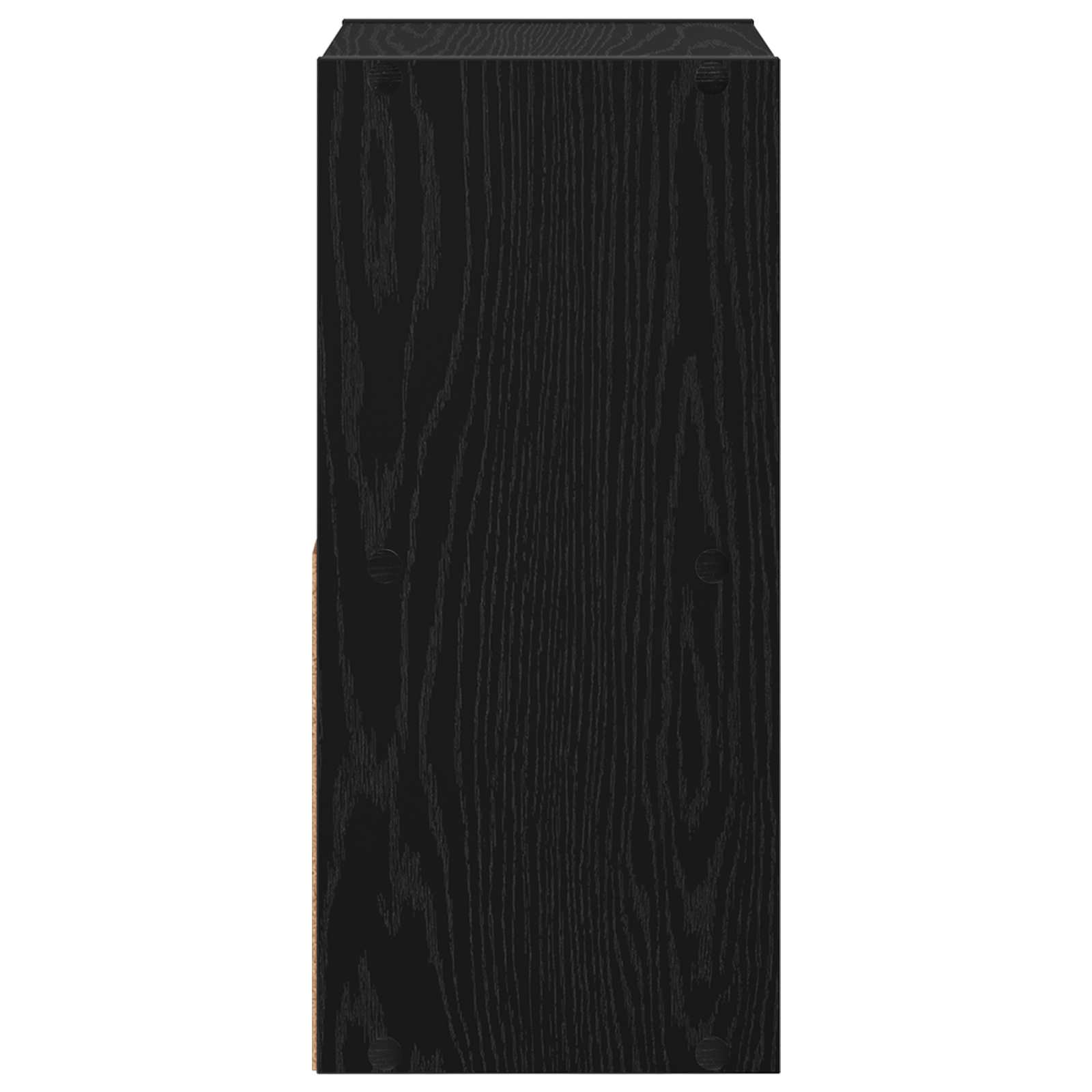 Nachttisch Schwarz Eichen-Optik 30,5 x 27 x 59,5 cm