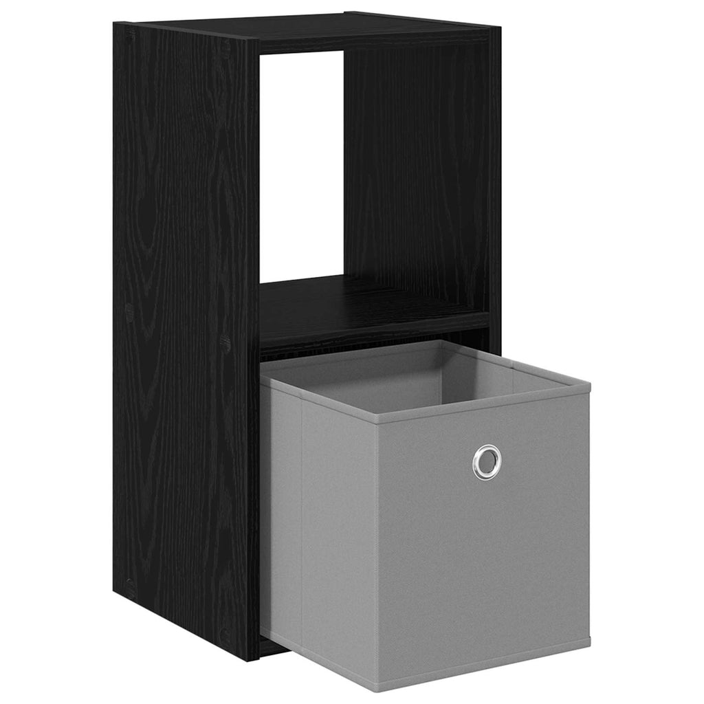 Nachttisch 2 pcs Schwarz Eichen-Optik 30,5 x 27 x 59,5 cm