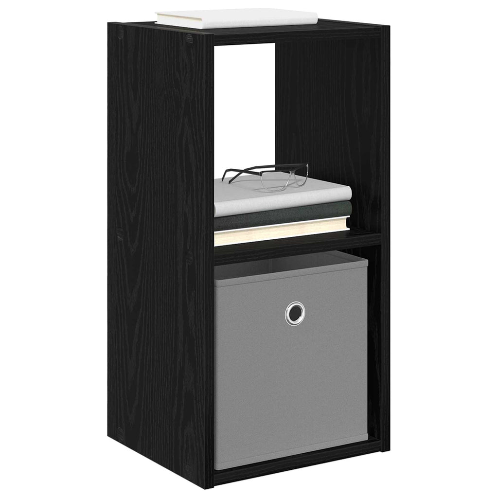 Nachttisch 2 pcs Schwarz Eichen-Optik 30,5 x 27 x 59,5 cm