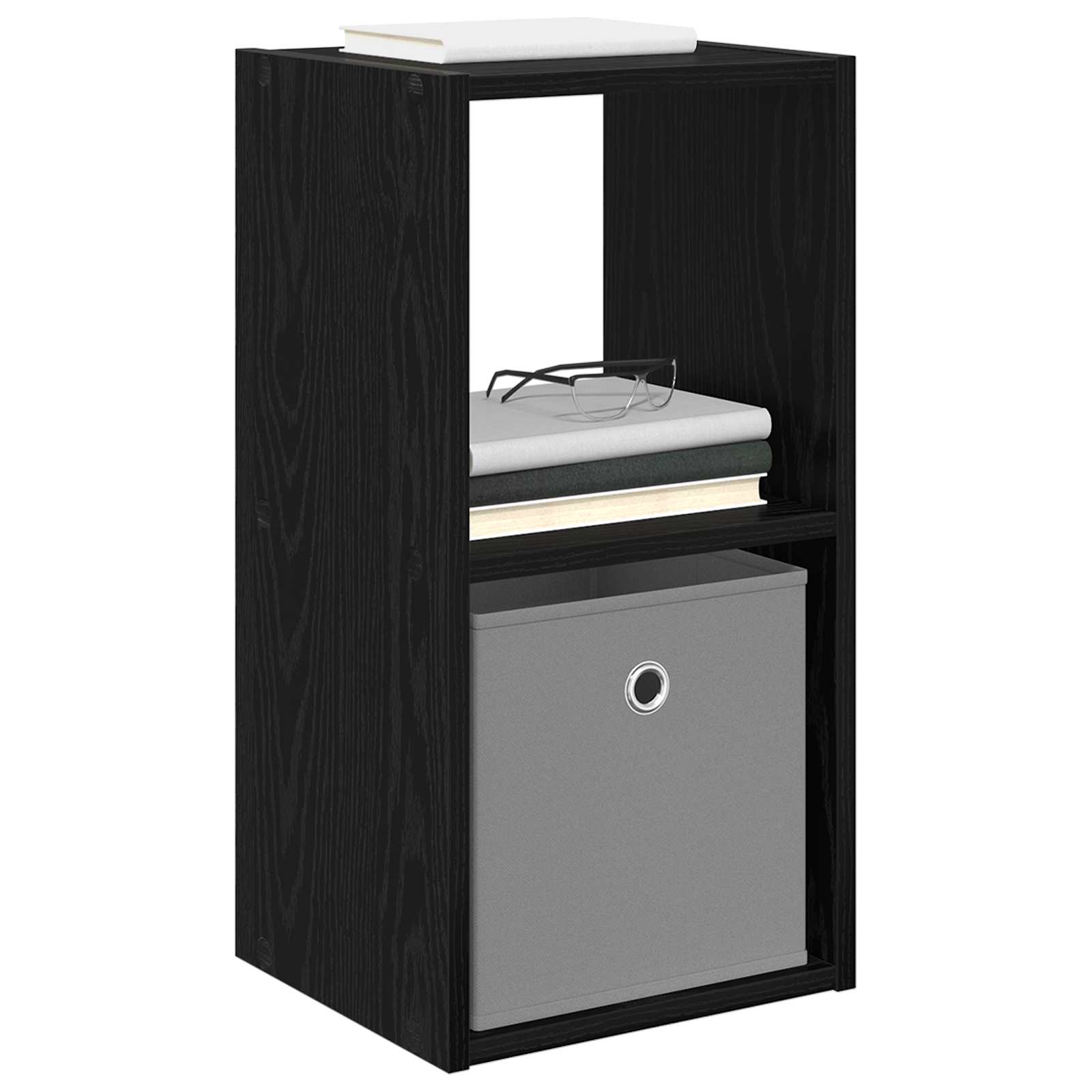 Nachttisch 2 pcs Schwarz Eichen-Optik 30,5 x 27 x 59,5 cm