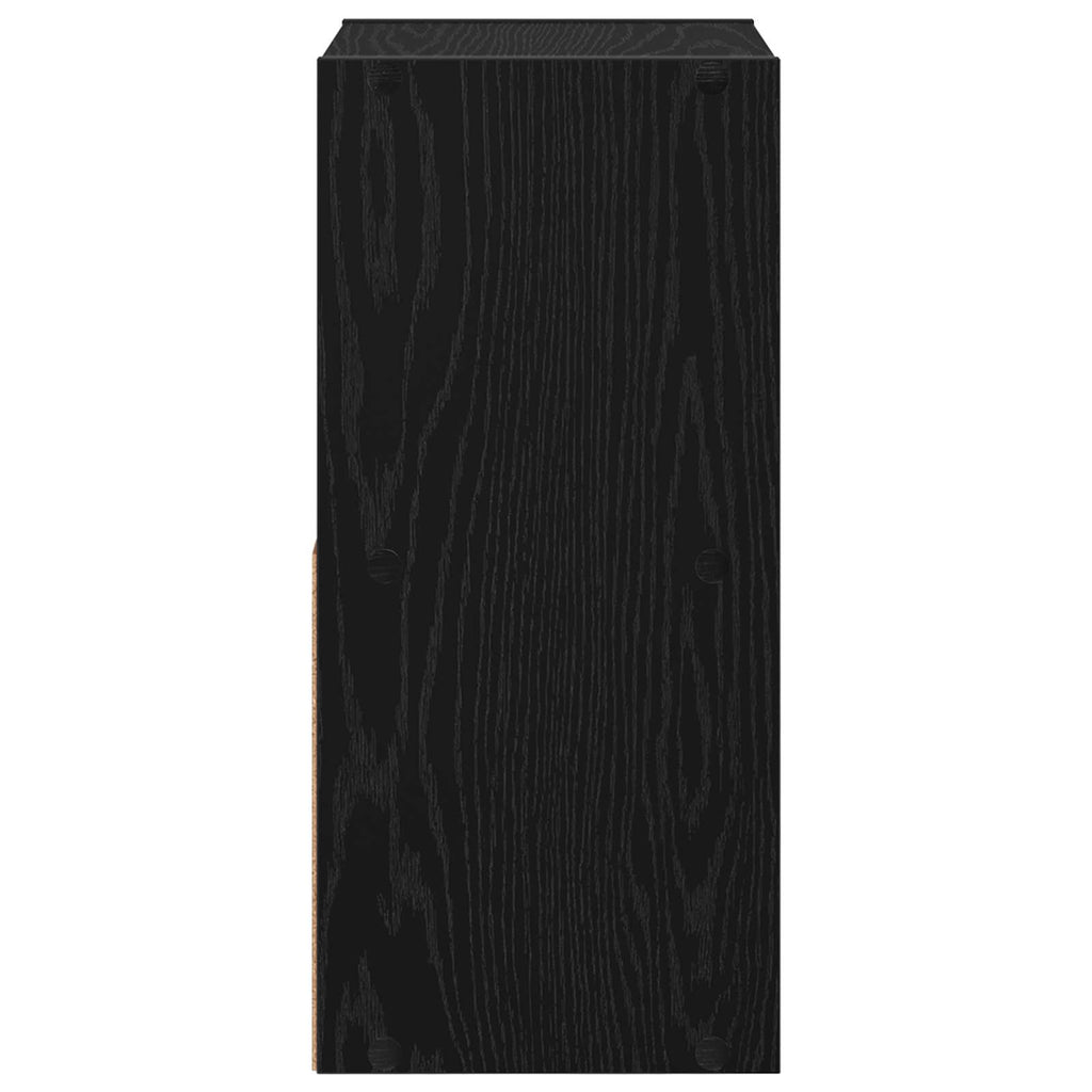 Nachttisch 2 pcs Schwarz Eichen-Optik 30,5 x 27 x 59,5 cm
