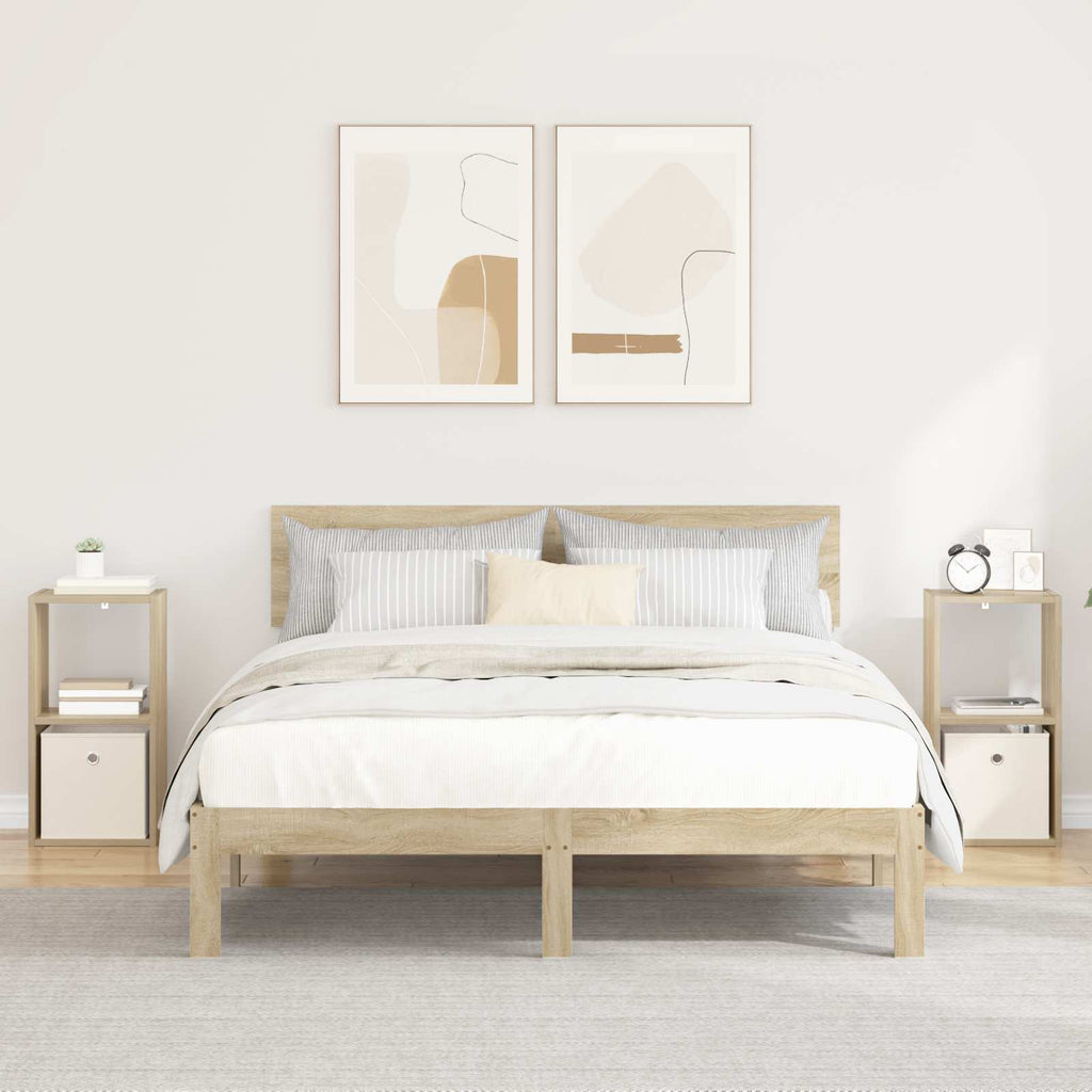 Nachttisch 2 pcs Sonoma-Eiche 30,5 x 27 x 59,5 cm Holzwerkstoff