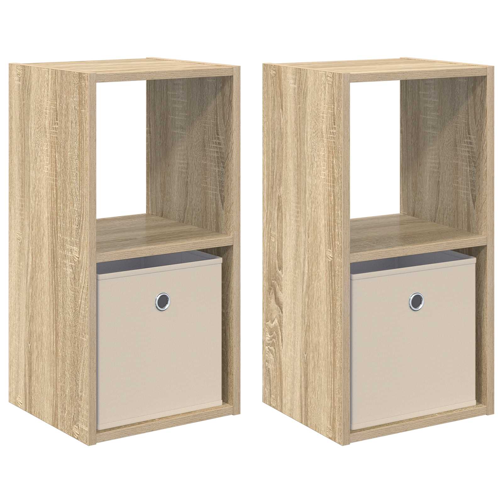 Nachttisch 2 pcs Sonoma-Eiche 30,5 x 27 x 59,5 cm Holzwerkstoff