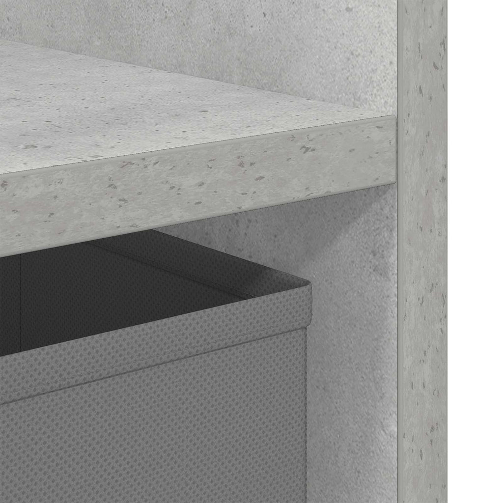 Nachttisch 2 pcs Beton Grau 30,5 x 27 x 59,5 cm Holzwerkstoff