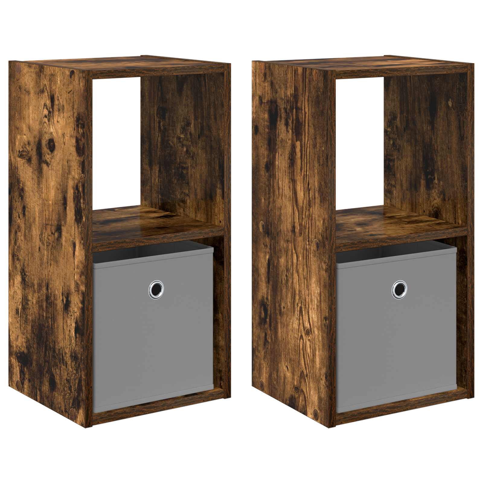 Nachttisch 2 pcs Geräucherte Eiche 30,5 x 27 x 59,5 cm