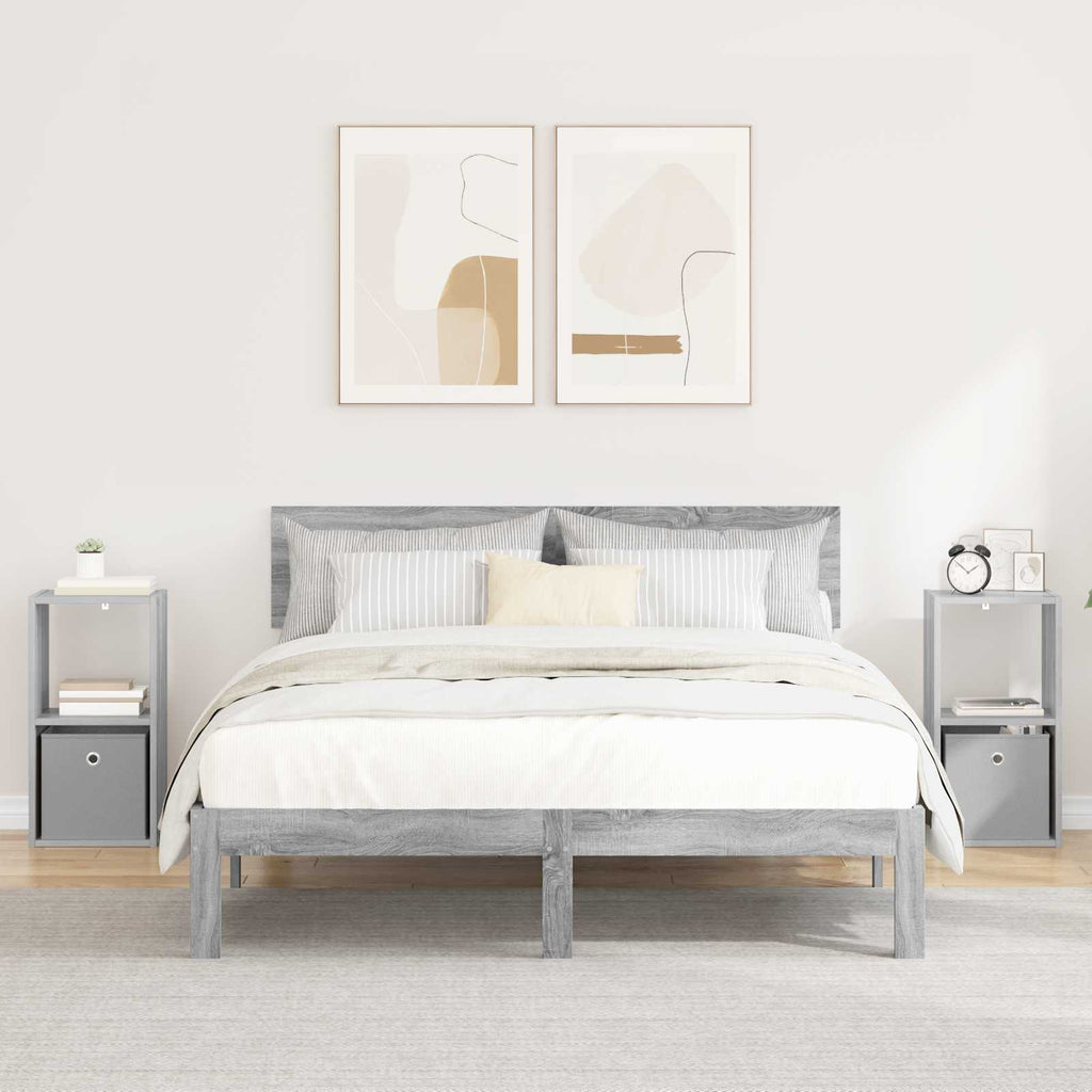 Nachttisch 2 pcs Graues Sonoma 30,5 x 27 x 59,5 cm