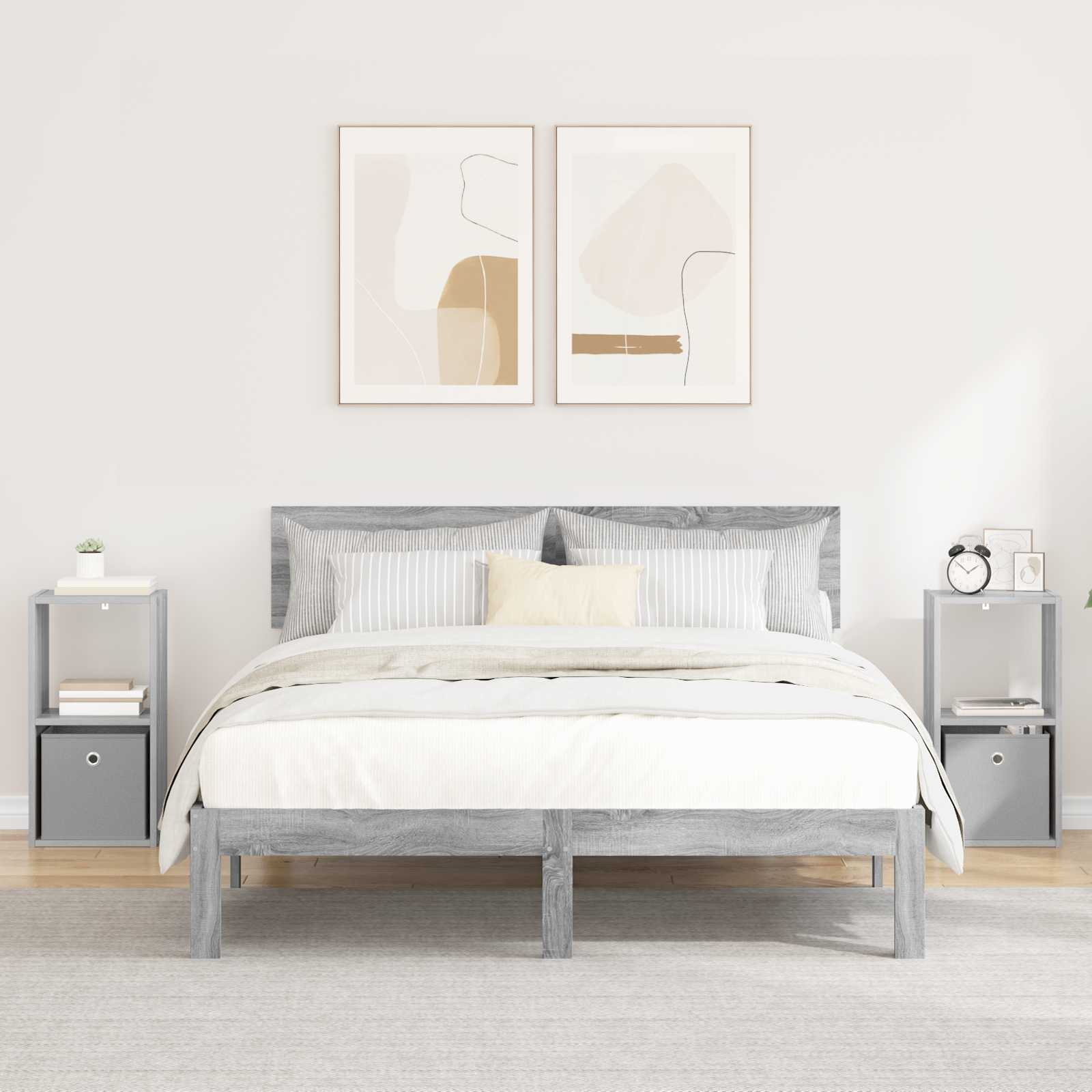 Nachttisch 2 pcs Graues Sonoma 30,5 x 27 x 59,5 cm