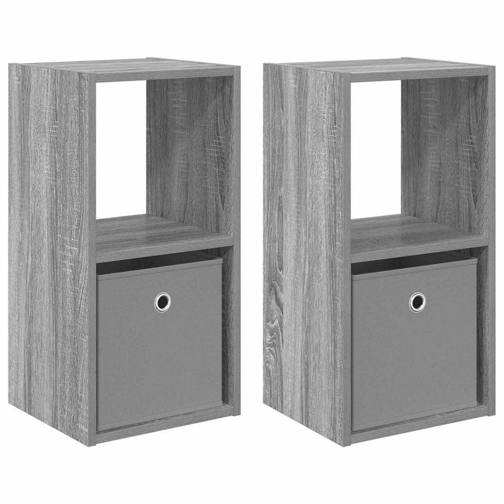 Nachttisch 2 pcs Graues Sonoma 30,5 x 27 x 59,5 cm