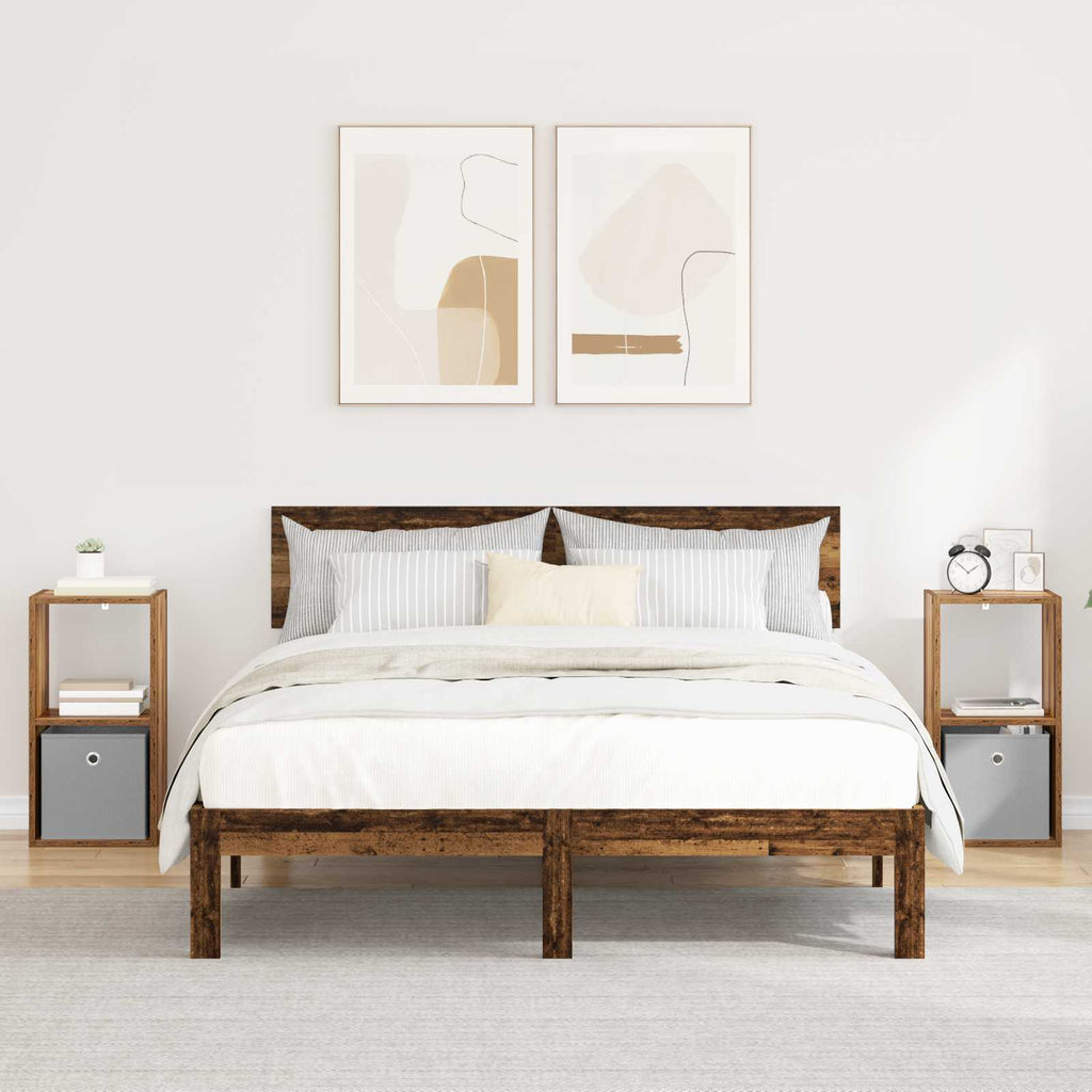 Nachttisch 2 pcs Altholz 30,5 x 27 x 59,5 cm Holzwerkstoff