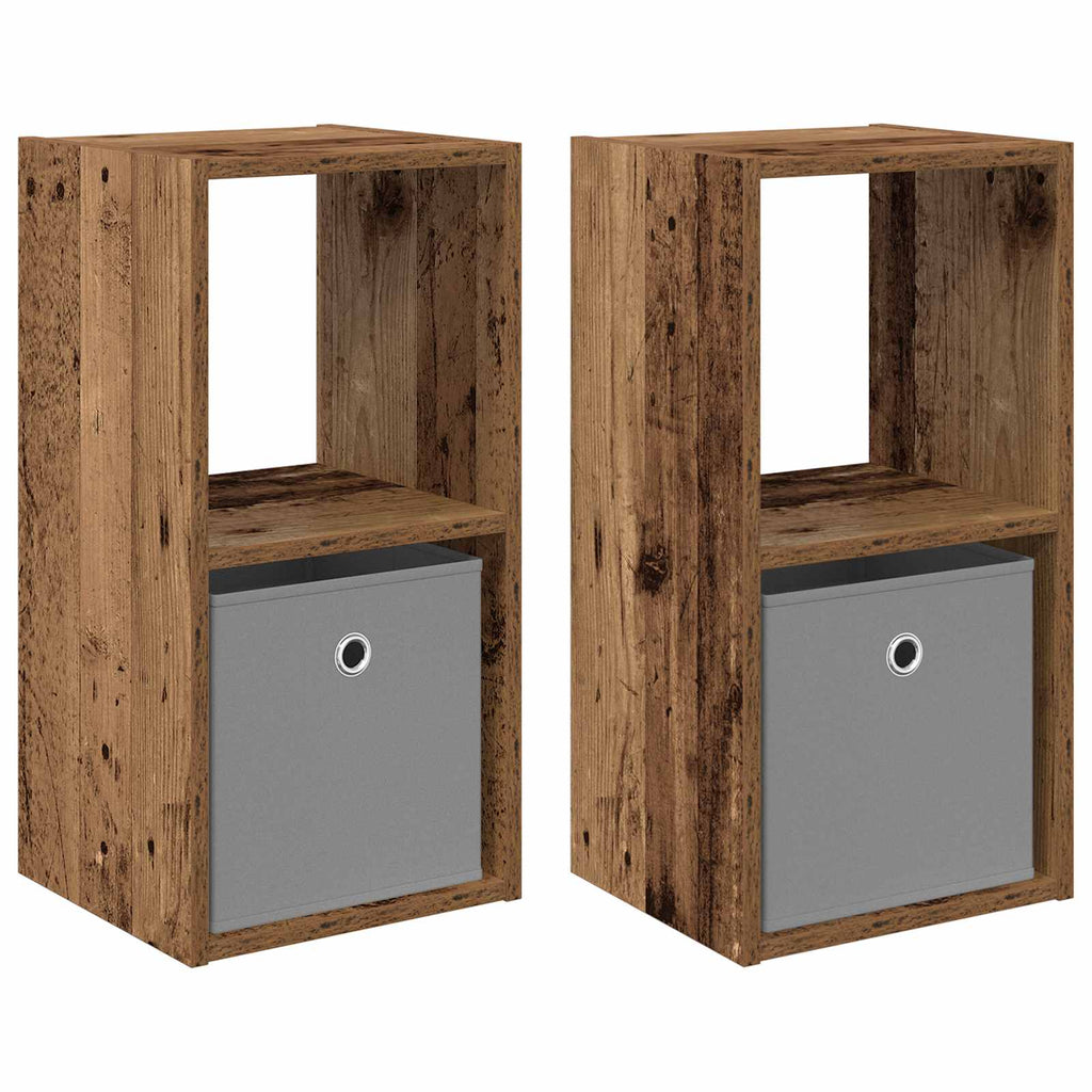 Nachttisch 2 pcs Altholz 30,5 x 27 x 59,5 cm Holzwerkstoff
