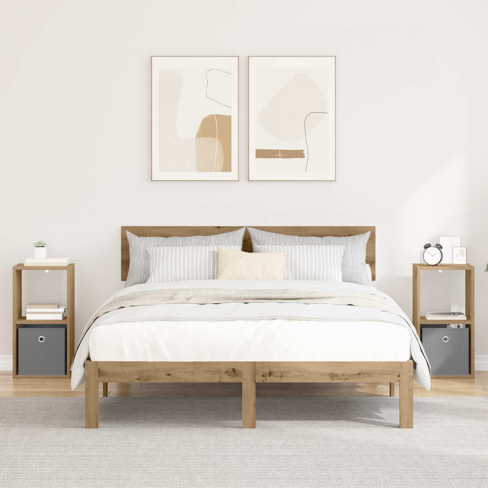 Nachttisch 2 pcs Artisan-Eiche 30,5 x 27 x 59,5 cm