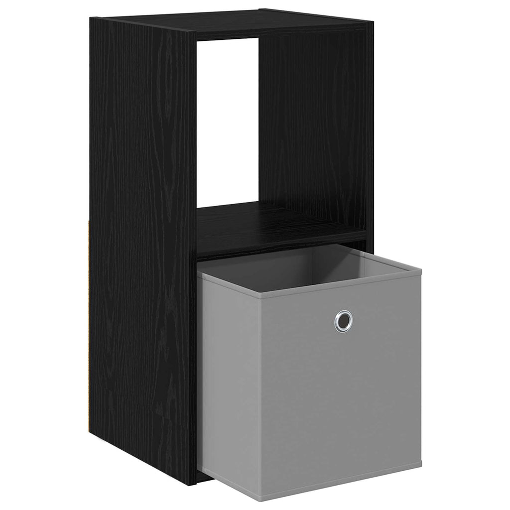 Nachttisch 2 pcs Schwarz Eichen-Optik 35 x 32 x 68,5 cm