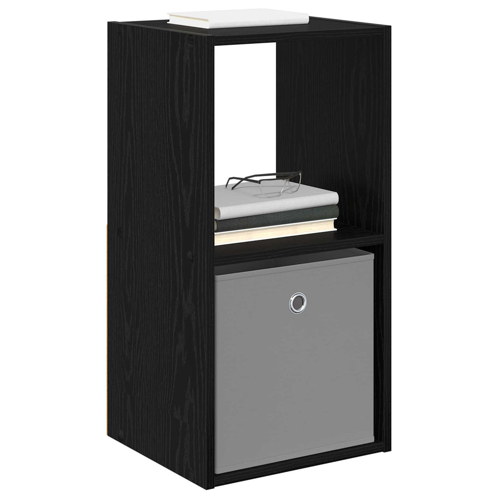 Nachttisch 2 pcs Schwarz Eichen-Optik 35 x 32 x 68,5 cm