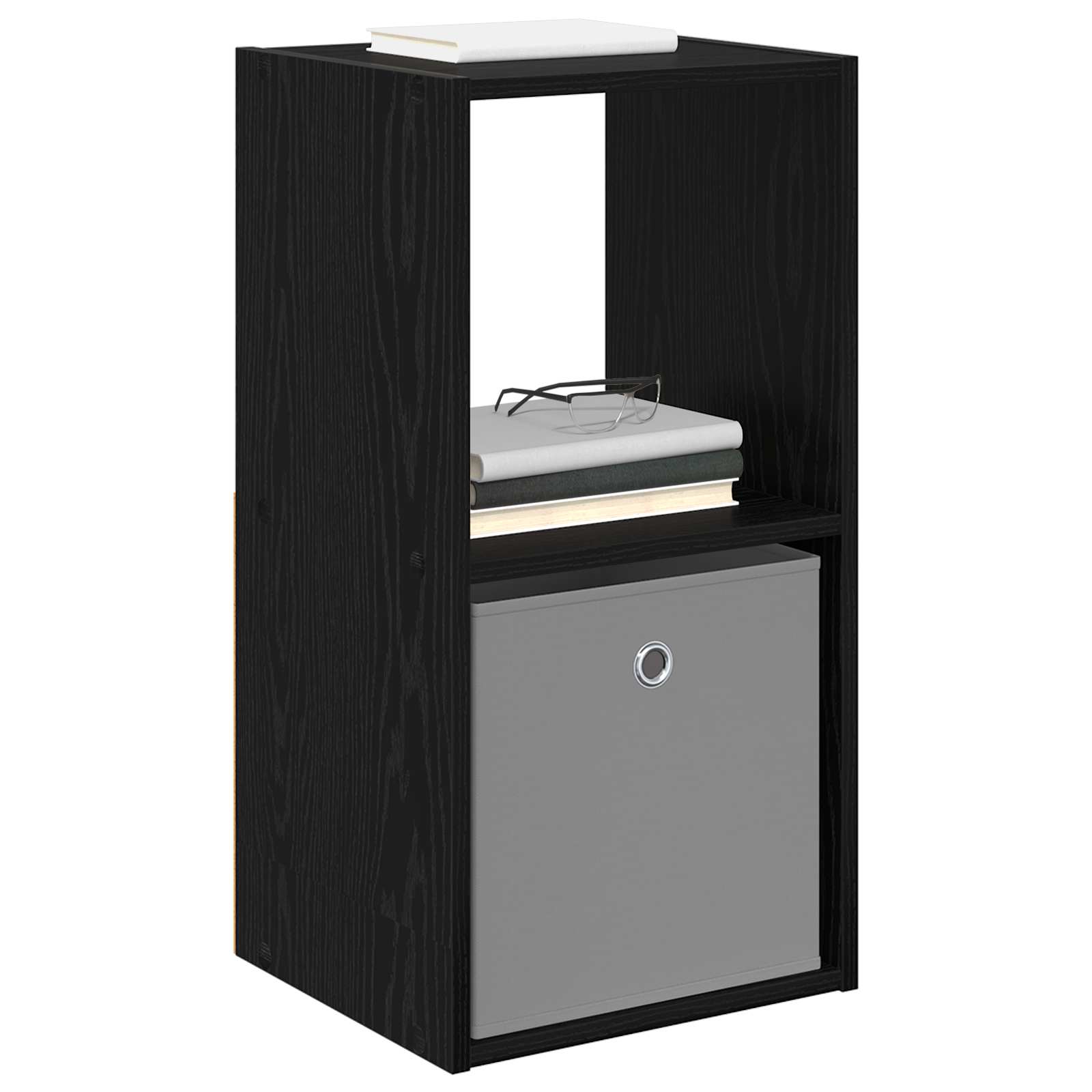 Nachttisch 2 pcs Schwarz Eichen-Optik 35 x 32 x 68,5 cm