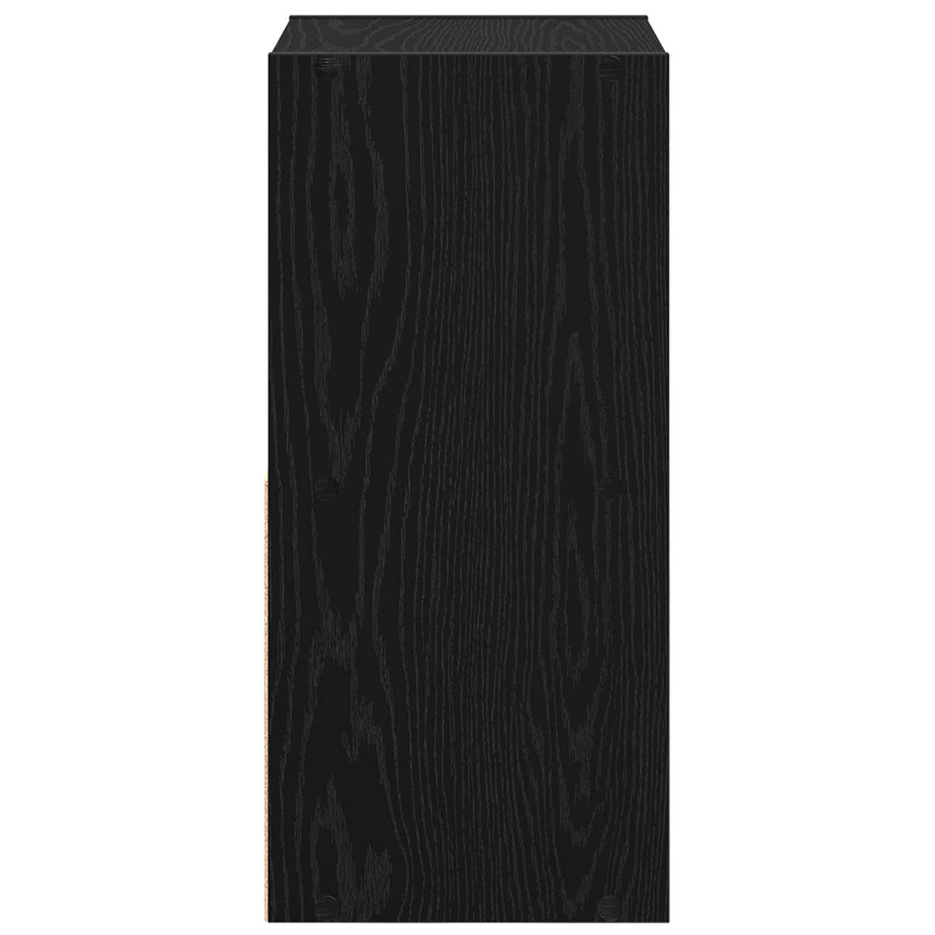 Nachttisch 2 pcs Schwarz Eichen-Optik 35 x 32 x 68,5 cm