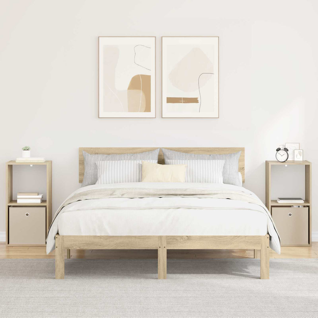 Nachttisch 2 pcs Sonoma-Eiche 35 x 32 x 68,5 cm Holzwerkstoff