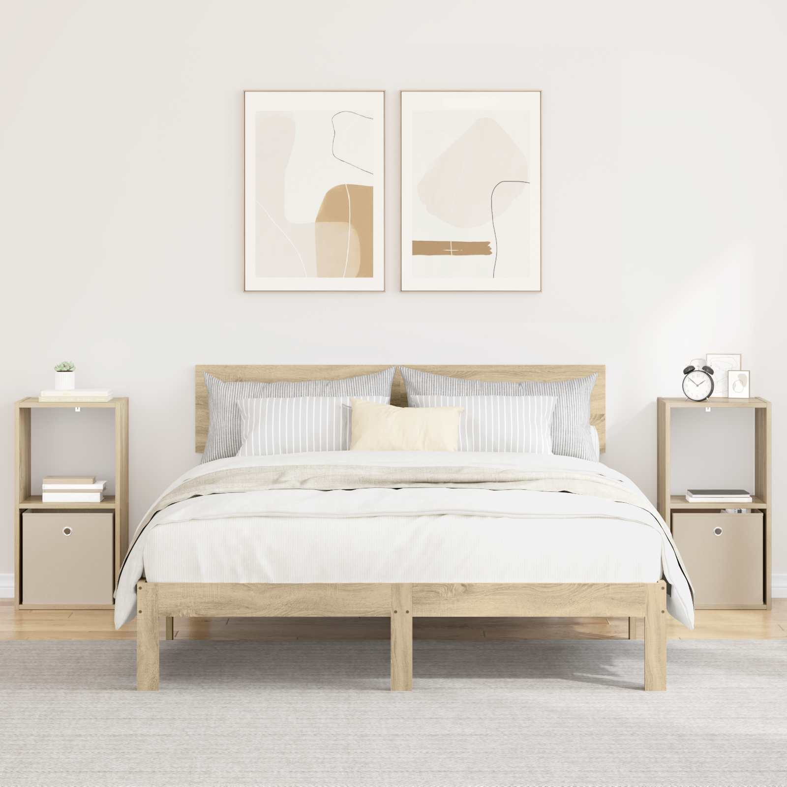Nachttisch 2 pcs Sonoma-Eiche 35 x 32 x 68,5 cm Holzwerkstoff