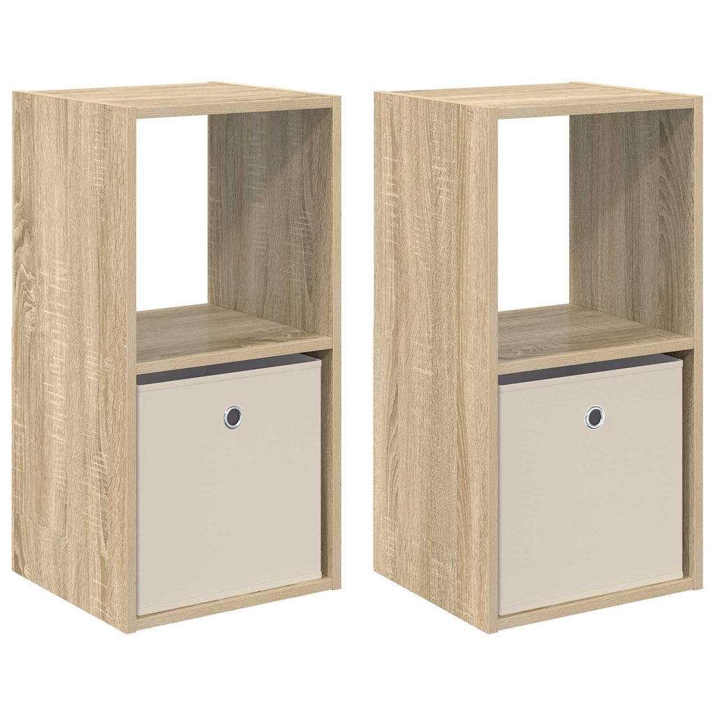 Nachttisch 2 pcs Sonoma-Eiche 35 x 32 x 68,5 cm Holzwerkstoff