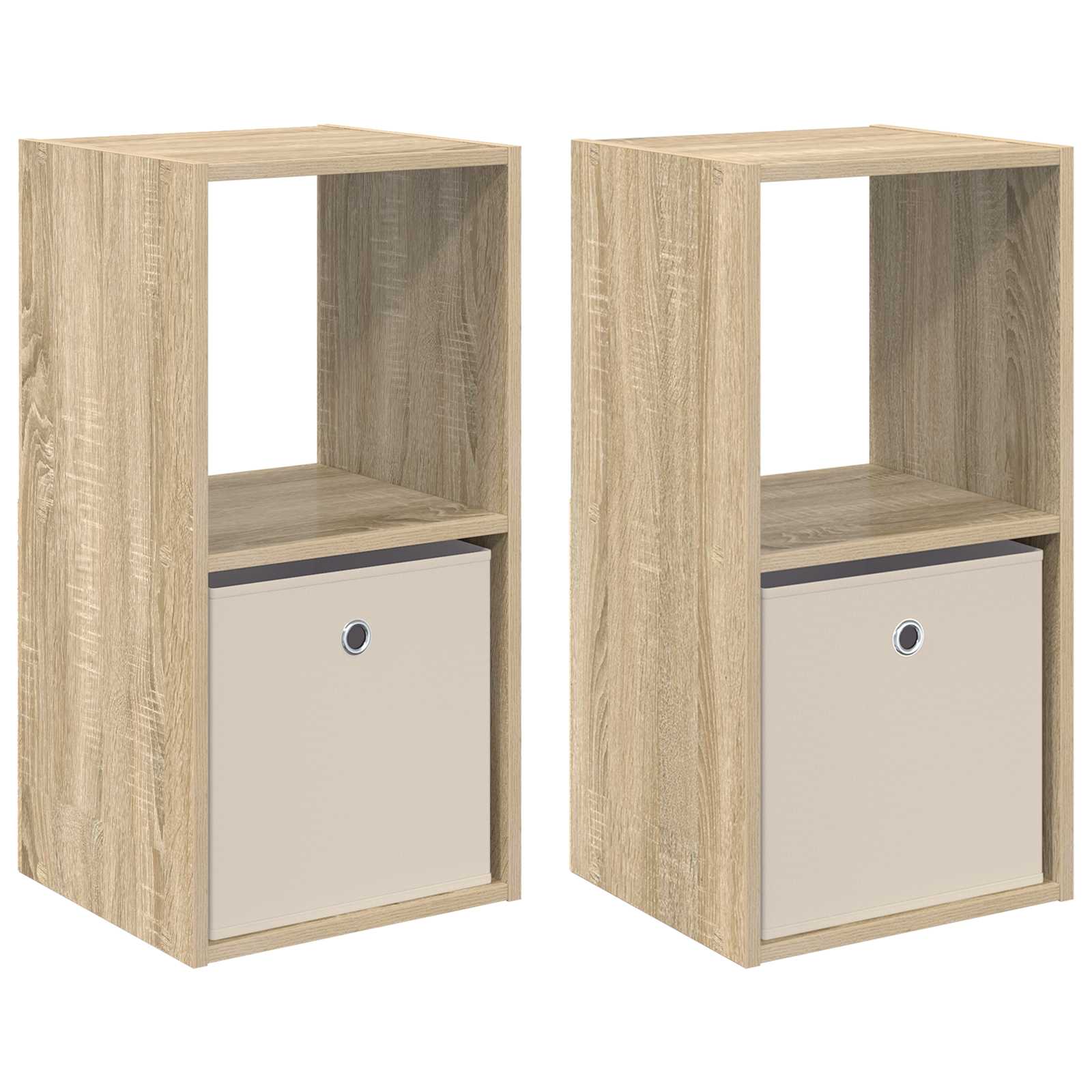 Nachttisch 2 pcs Sonoma-Eiche 35 x 32 x 68,5 cm Holzwerkstoff