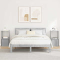 Nachttisch 2 pcs Beton Grau 35 x 32 x 68,5 cm Holzwerkstoff