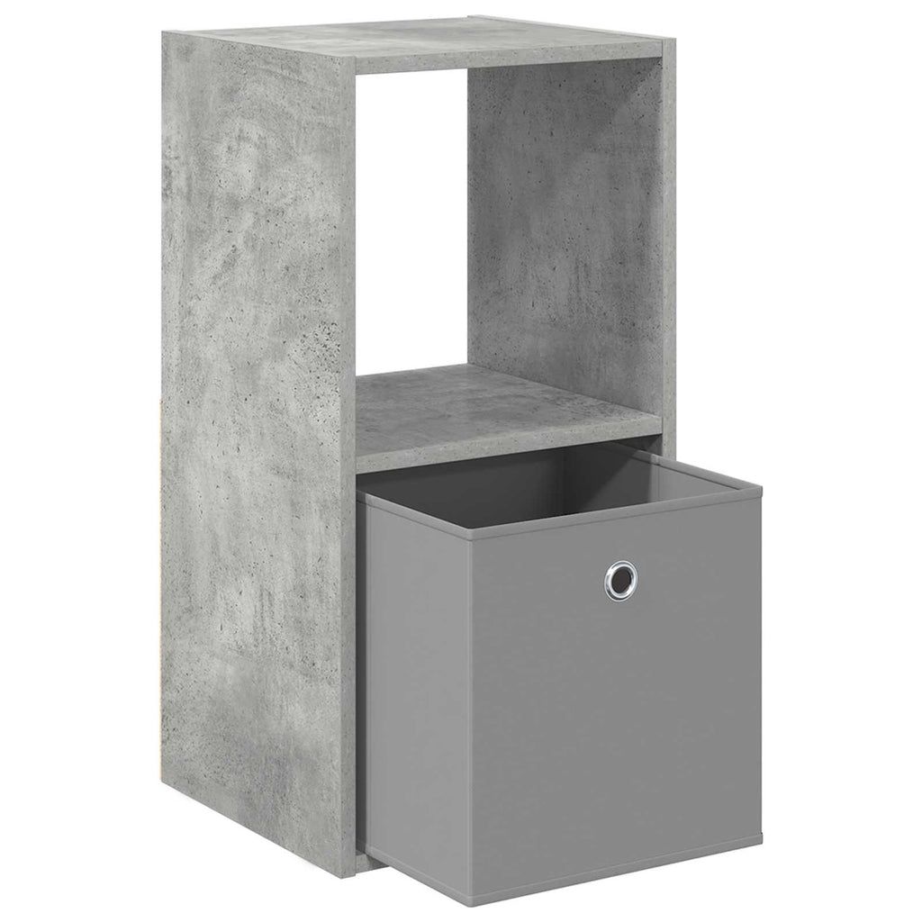 Nachttisch 2 pcs Beton Grau 35 x 32 x 68,5 cm Holzwerkstoff