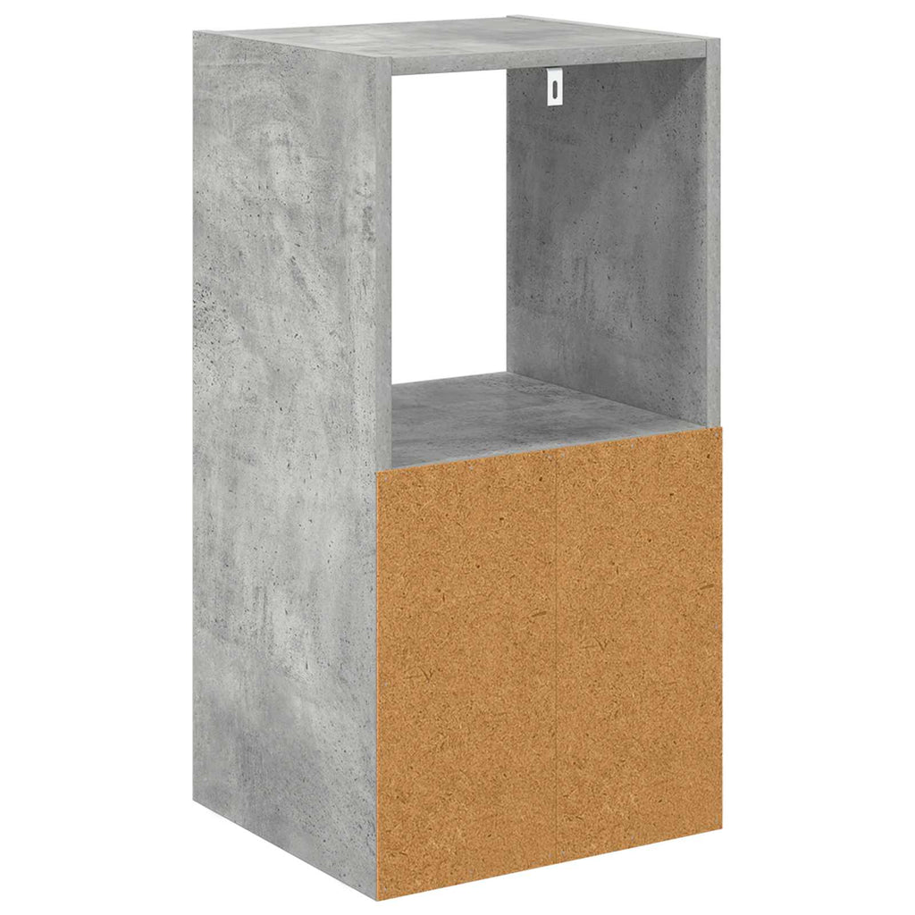 Nachttisch 2 pcs Beton Grau 35 x 32 x 68,5 cm Holzwerkstoff