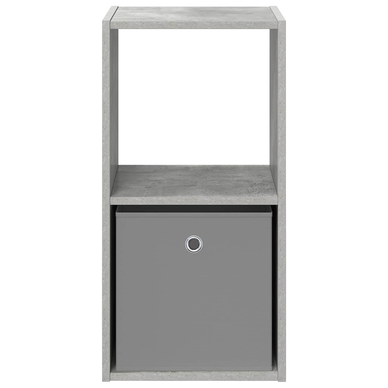 Nachttisch 2 pcs Beton Grau 35 x 32 x 68,5 cm Holzwerkstoff