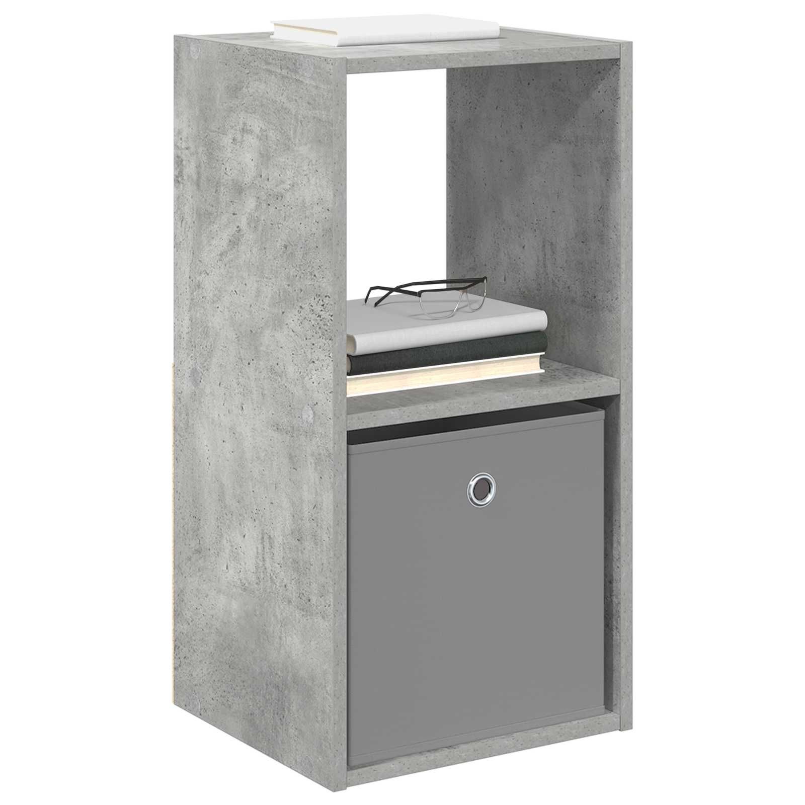 Nachttisch 2 pcs Beton Grau 35 x 32 x 68,5 cm Holzwerkstoff
