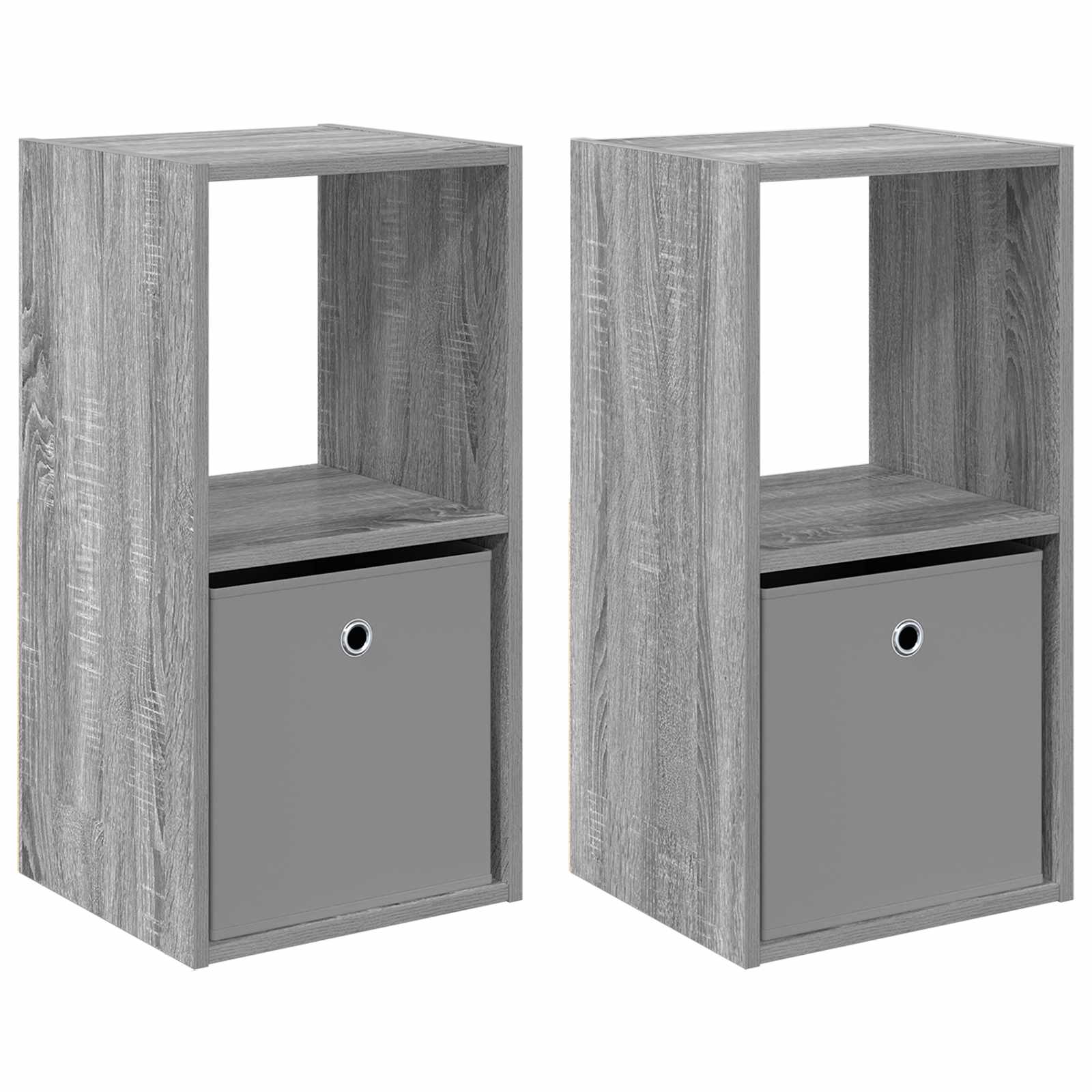 Nachttisch 2 pcs Graues Sonoma 35 x 32 x 68,5 cm Holzwerkstoff